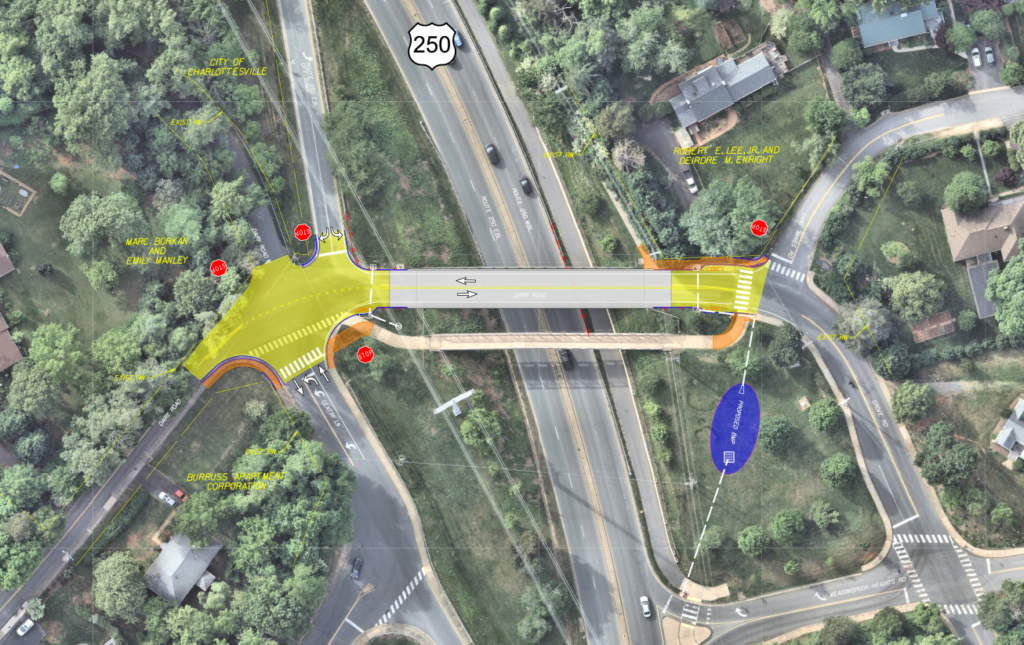 Dairy Road Public Hearing Technical Drawing Display