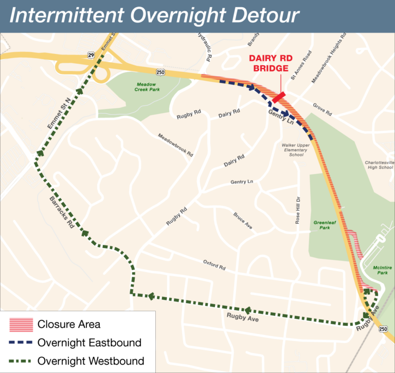 Intermittent overnight detour diagram